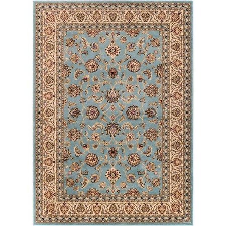 WELL WOVEN Well Woven 549363 Sarouk Traditional Rug; Light Blue - 2 ft. 3 in. x 3 ft. 11 in. 549363